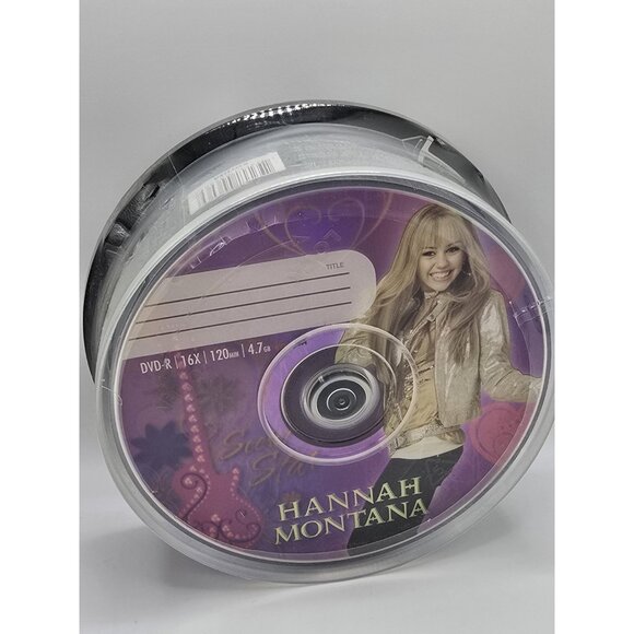 Disney Hannah Montana Blank Recordable DVD+R 16x 4.7GB 120min Video 25 Pack New - Picture 1 of 11